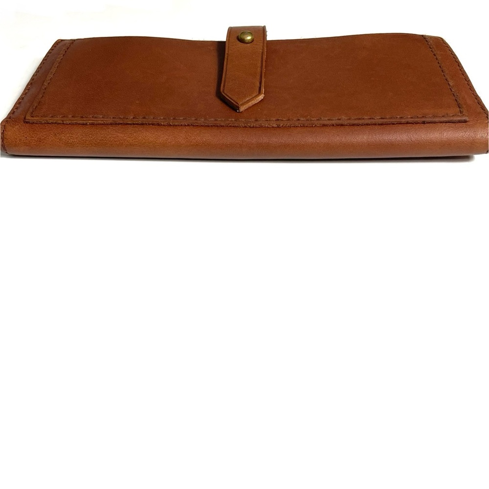 Madewell The Leather Post Wallet in English Saddle - Picture 3 of 7